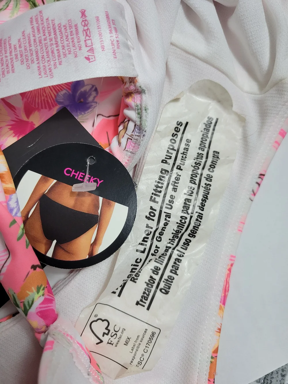 No Boundaries Pink Floral Bandeau Halter Bikini